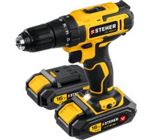 STEHER 16 В, 35 Н·м, 2 АКБ (2 А·ч), дрель-шуруповерт, кейс (CD-160-2) STEHER 16 В, 35 Н·м, 2 АКБ (2 А·ч), дрель-шуруповерт, кейс (CD-160-2)