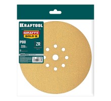 KRAFTOOL Giraffe GOLD-9 225 мм, Р80, шлифовальный круг на липучке, 9 отв. (35651-080)