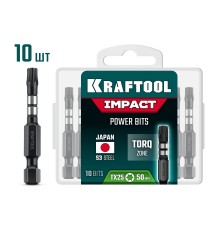 KRAFTOOL Impact TX 25, 50 мм, 10 шт, ударные биты (26195-25-50-S10)