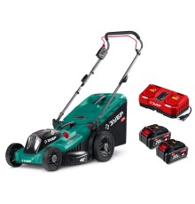 ЗУБР 40 В (2x20В), 460 мм, 2 АКБ LMS (4 Ач), газонокосилка аккумуляторная бесщеточная (ГКЛ-4046-42)
