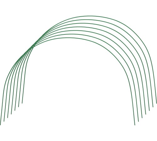 GRINDA 1.7 м, проволочные, 6 шт, дуги для парника (422311-60-85)