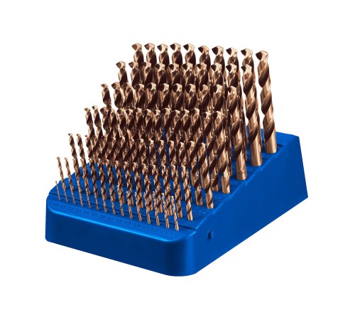 ЗУБР КОБАЛЬТ, 91 шт, (1-10/0,1 мм), сталь Р6М5К5, класс А, пласт.бокс, набор сверл по металлу, Профессионал (29626-H91)