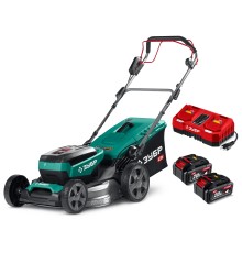ЗУБР 40 В (2x20В), 500 мм, 2 АКБ LMS (4 Ач), самоходная газонокосилка аккумуляторная бесщеточная (ГКЛ-4050-42)