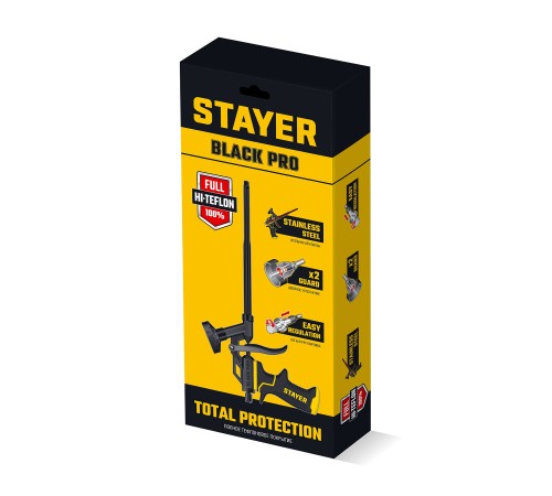 STAYER BLACK PRO, тефлоновый пистолет для монтажной пены (06862)