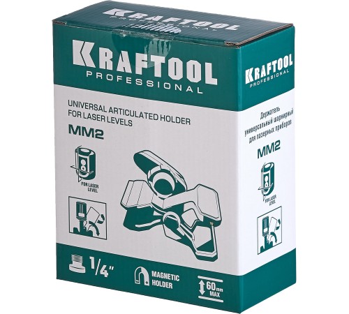 KRAFTOOL ММ2, универсальный шарнирный держатель-клипса (34704)