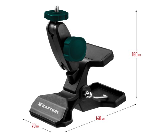 KRAFTOOL ММ2, универсальный шарнирный держатель-клипса (34704)