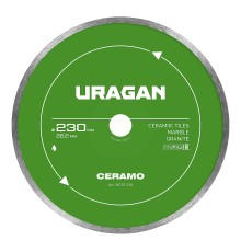 URAGAN CERAMO 230 мм, диск алмазный отрезной сплошной (36707-230)