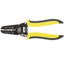 Клещи для снятия изоляции, диаметр проводов 0,6-2,6 мм, Профи, прорезиненная ручка 175 мм FIT HQ