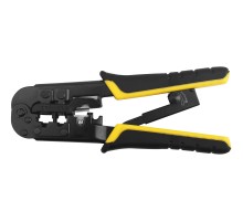 Кримпер для обжима разъемов RJ11, RJ12, RJ45, пластиковые прорезиненные ручки, 190 мм FIT IT