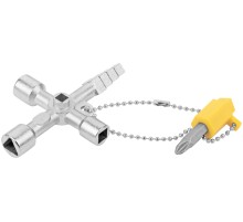 Ключ универсальный для электрошкафов 5-в-1, двусторонняя CrV бита PH2/SL7 FIT IT