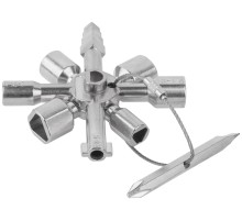 Ключ универсальный для электрошкафов 10-в-1, двусторонняя CrV бита РН2/SL7 FIT IT