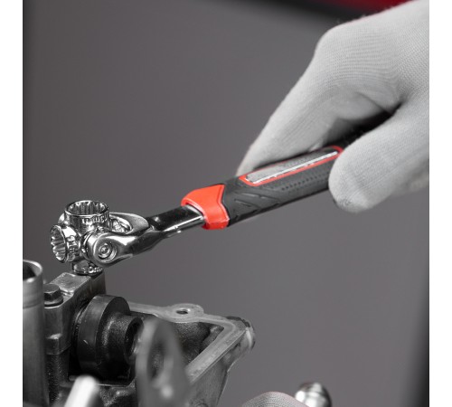 Ключ универсальный 48 в 1, СrV, 8-19мм, Spline Matrix