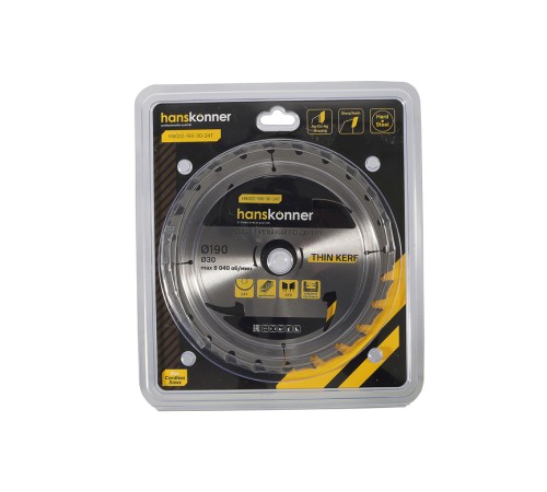Диск пильный Hanskonner H9022-190-30-24T Диск пильный Hanskonner H9022-190-30-24T