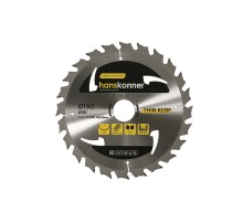 Пильный диск по дереву THIN KERF 190x30 мм, 24 зубьев, Hanskonner