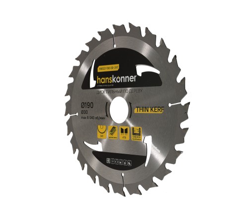 Диск пильный Hanskonner H9022-190-30-24T Диск пильный Hanskonner H9022-190-30-24T