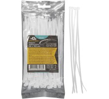 Хомуты нейлоновые для проводов, белые 100 шт., 4,8х400 мм MOS