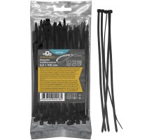 Хомуты нейлоновые для проводов, черные 100 шт., 4,8х300 мм MOS
