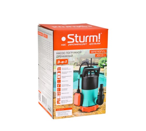 Насос погружной дренажный Sturm! WP9745PVU Насос погружной дренажный Sturm! WP9745PVU