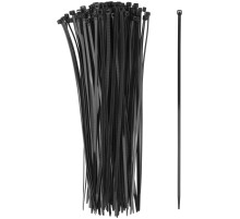 Хомуты нейлоновые для проводов, черные 100 шт.,  4,8х300 мм FIT РОС