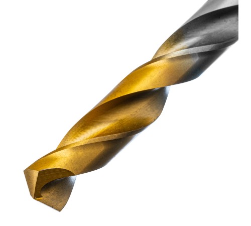 Сверло спиральное по металлу 9 х 175 мм, Р6М5, Golden Tip, удлиненное Denzel