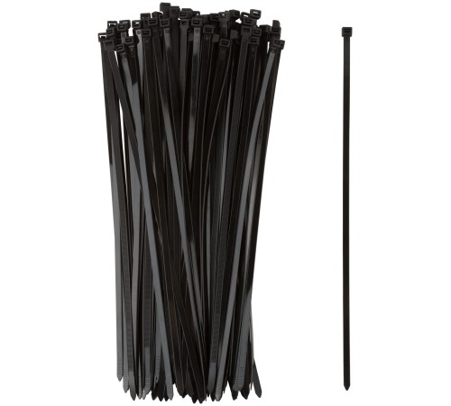 Хомуты нейлоновые для проводов, черные 100 шт.,  7,6х400 мм FIT РОС