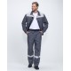 Костюм Фаворит-1 Премиум СОП (тк.Смесовая,240) брюки, т.серый/серый/красный