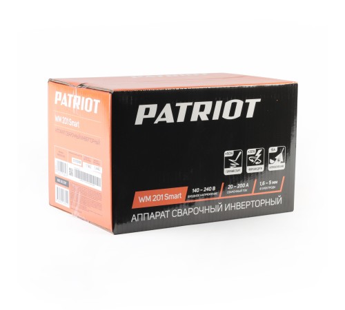 Аппарат сварочный инверторный PATRIOT WM 201 Smart Аппарат сварочный инверторный PATRIOT WM 201 Smart