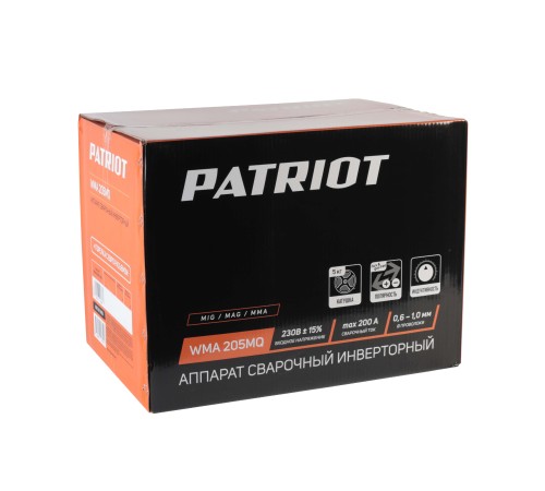 Полуавтомат сварочный инверторный PATRIOT WMA 205 MQ