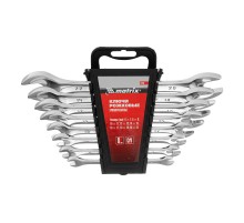 Набор ключей рожковых 8 шт, 6-22мм, CrV, Elliptical, зеркальное хромирование Matrix