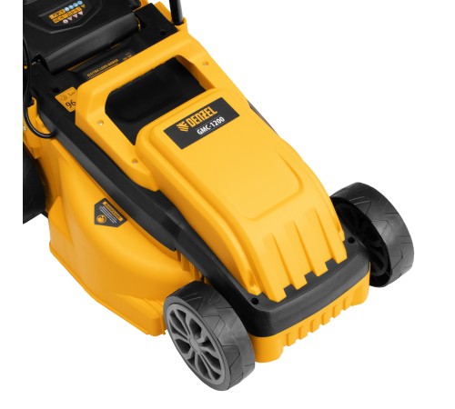 Газонокосилка электрическая GMC-1200, шир.,32см, 1200 Вт, 3 уров., травосб. 30 л Denzel