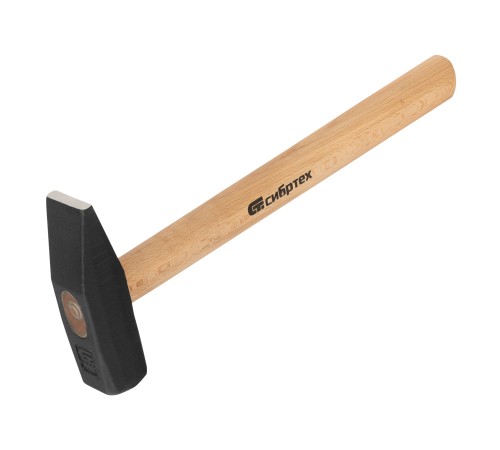 Молоток слесарный 1000 г, квадратный боек, деревянная рукоятка Сибртех