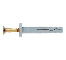 Дюбель-гвоздь полипропиленовый с цилиндрическим бортиком 6 х 80 мм, 100 шт Сибртех