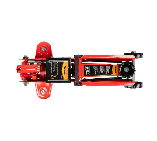 Домкрат гидравлический подкатный, 2 т, h подъема 125-300 мм, в пластиковом кейсе Sparta