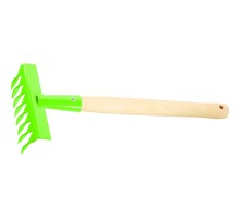 Грабли витые 8-зубые, 160х390 мм, стальные, деревянная рукоятка Palisad