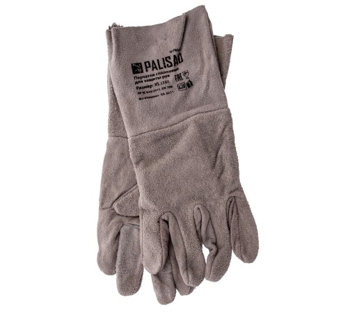 Перчатки спилковые с манжетой для садовых и строительных работ, размер XL, Palisad