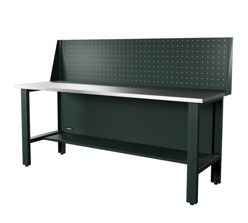 RUNTEC RTI20Z-NI-NI-P20-7016 Верстак серии Industrial, 2000 мм, оцинк, экран 500, серый RAL 7016