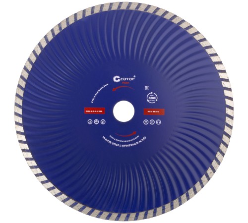 Диск отрезной алмазный турбо волна Cutop Profi, 230 x 3,0 x 8,0 x 22,2 мм CUTOP Диск отрезной алмазный турбо волна Cutop Profi, 230 x 3,0 x 8,0 x 22,2 мм CUTOP