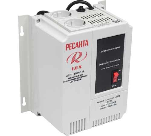 Стабилизатор напряжения серии LUX РЕСАНТА АСН-1500Н/1-Ц Стабилизатор напряжения серии LUX РЕСАНТА АСН-1500Н/1-Ц