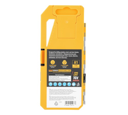 Набор сверл по металлу, 2-8мм, Р6М5-TiN, Golden Tip, 6 шт Denzel