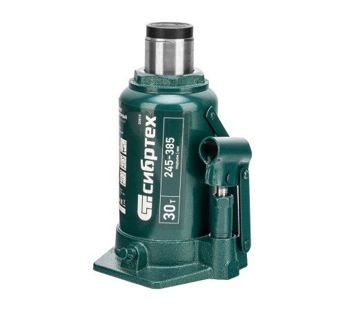 Домкрат гидравлический бутылочный, 30 т, 245-385 мм Сибртех