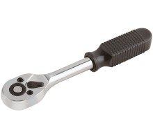 Вороток (трещотка), механизм легированная сталь 40Cr, пластиковая ручка, 1/4", 24 зубца КУРС