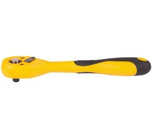 Вороток (трещотка), механизм легированная сталь 40Cr, полностью прорезиненная ручка, 1/4", 72 зубца FIT IT