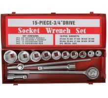 Набор: вороток (трещотка) 3/4" + головки 22-50 мм, 14 шт. FIT IT