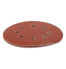 Круг абразивный на ворсовой подложке под "липучку", перфорированный, P 150, 125 мм, 5 шт Matrix