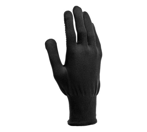 Перчатки трикотажные, синтетическая нить, ПВХ-гель точка, цвет: черный, L, 13 класс Сибртех