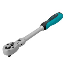 Ключ-трещотка шарнирный 1/4", СrV, 72 зуба, с быстрым сбросом, матовый хром Stels