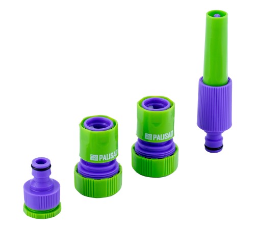 Набор для подключения шланга 3/4, распылитель, 3 адаптера к распылителю Palisad