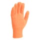 Перчатки трикотажные, акрил, двойные, оранжевый, двойная манжета Сибртех