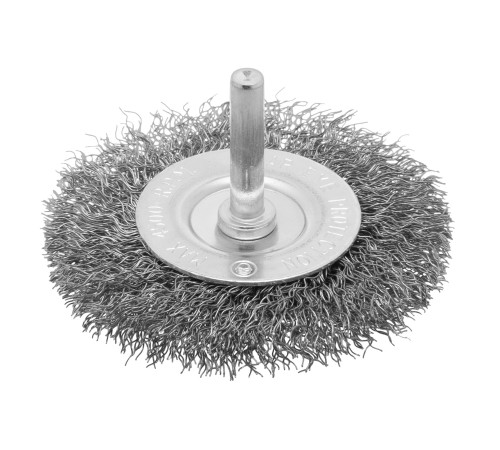 Щетка для дрели, 75 мм, плоская со шпилькой, витая проволока Сибртех