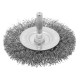 Щетка для дрели, 75 мм, плоская со шпилькой, витая проволока Сибртех
